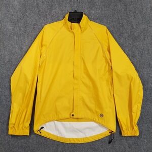 Novara Jacket Mens Medium Yellow Rain Shell Breathable Waterproof Reflective
